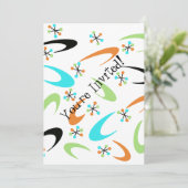 Atomische Party Einladung Mitte des Jahrhunderts (Stehend Vorderseite)