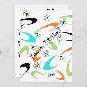 Atomische Party Einladung Mitte des Jahrhunderts (Vorne/Hinten)