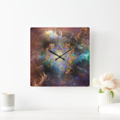 Atomische Raumzeit Quadratische Wanduhr (Zuhause)