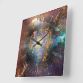 Atomische Raumzeit Quadratische Wanduhr (Winkel)