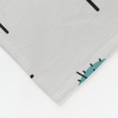 Atomische Retro-Blume mehrfarbig Fleecedecke (Ecke)