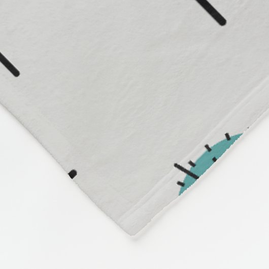 Atomische Retro-Blume mehrfarbig Fleecedecke (Ecke)