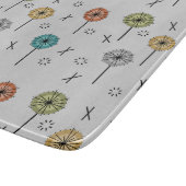Atomische Retro-Blume mehrfarbig Schneidebrett (Ecke)