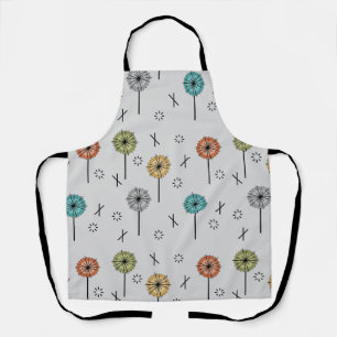 Atomische Retro-Blume mehrfarbig Schürze