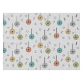 Atomische Retro-Blume mehrfarbig Tischdecke (Vorderseite (Horizontal))