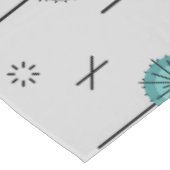 Atomische Retro-Blume mehrfarbig Tischdecke (Schrägansicht)