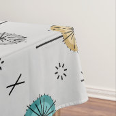 Atomische Retro-Blume mehrfarbig Tischdecke (Beispiel)