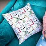 Atomische Sternexplosion Boomerang Plätze Mitte de Kissen<br><div class="desc">Fügen Sie Ihrem Sofa oder Bett einen farbigen Pop mit diesem trendigen Retro-Kissen hinzu. Das Muster zeigt abstrakte Quadrate,  Sternexplosionen und einen Bumerang in den Farben Rot,  Grün,  Blau,  Gelb und Schwarz. Das wird Ihre Dekoration beleben!</div>