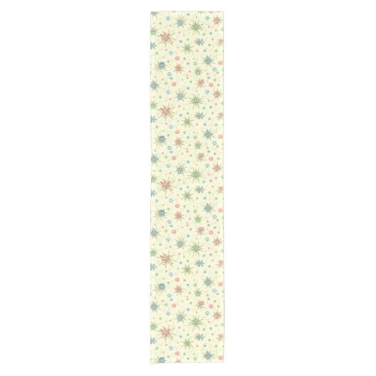 Atomische Sternexplosion des Retro Space Age Kurzer Tischläufer (Vorderseite)