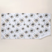 Atomische Sternexplosion im Retro-Jahrhundert Mode Strandtuch (Vorderseite)