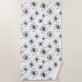 Atomische Sternexplosion im Retro-Jahrhundert Mode Strandtuch (Vorderseite)