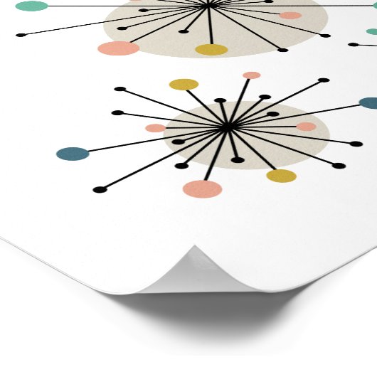 Atomische Sternexplosion Mitte des Jahrhunderts mo Poster (Ecke)