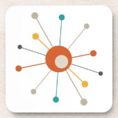 Atomische Sternexplosion Mitte Jahrhundert Getränkeuntersetzer (Vorderseite)
