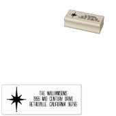 Atomische Sternexplosion Mitte Jahrhundert Moderne Gummistempel (Stempel)