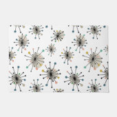 Atomische Sternexplosion Muster Mitte Jahrhundert Fußmatte (Vorderseite)