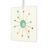 Atomische Sternexplosion Orange Aqua Blue Mid Mod Autolufterfrischer (Links)