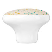 Atomische Sternexplosion Orange Aquamarin Green Mi Keramikknauf (Seitenansicht)