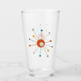 Atomische Sternexplosion Rotes Aquamarines Gelbes  Glas