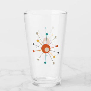 Atomische Sternexplosion Rotes Aquamarines Gelbes Glas