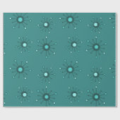 Atomische Sternexplosionen Aquamarin Geschenkpapier (Flach)