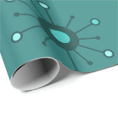 Atomische Sternexplosionen Aquamarin Geschenkpapier (Rolleneckpunkt)