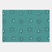 Atomische Sternexplosionen Aquamarin Geschenkpapier Set (Vorderseite 2)