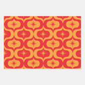 Atomische Sternexplosionen auf dem Muster Rot und  Geschenkpapier Set (Vorderseite 3)