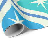 Atomische Sternexplosionen aus dem Mittelalter auf Geschenkpapier (Rolleneckpunkt)