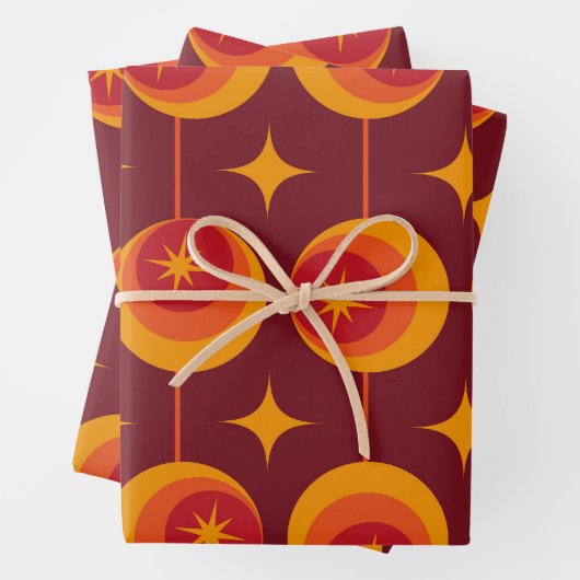 Atomische Sternexplosionen des Mitteljahrs auf Ret Geschenkpapier Set (Beispiel)