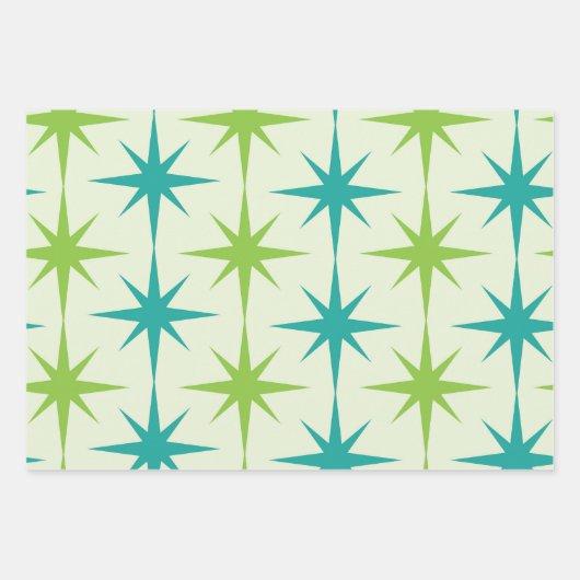 Atomische Sternexplosionen des mittleren Jahrhunde Geschenkpapier Set (Vorderseite 3)