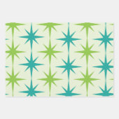 Atomische Sternexplosionen des mittleren Jahrhunde Geschenkpapier Set (Vorderseite)