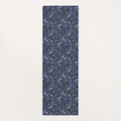 Atomische Sternexplosionen | Modernes Blau Mitte d Yogamatte (Rückseite)