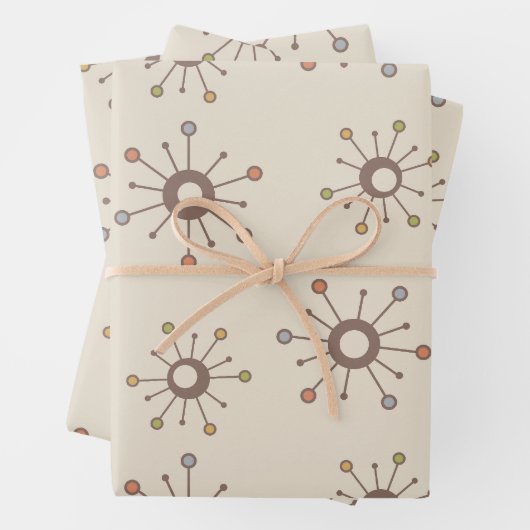 Atomische Sternexplosionen Naturerdöne Geschenkpapier Set (Beispiel)