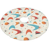 Atomische Sternexplosionen Polyester Weihnachtsbaumdecke (Schrägansicht)