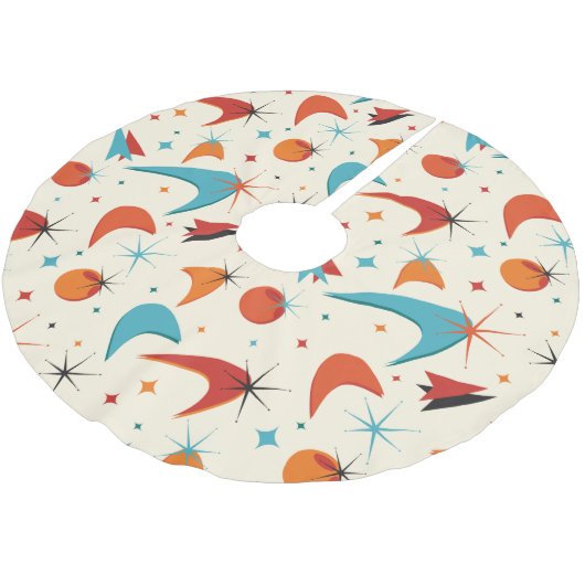 Atomische Sternexplosionen Polyester Weihnachtsbaumdecke (Schrägansicht)