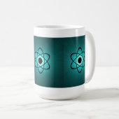 Atomische Tasse, Aquamarin Kaffeetasse (VorderseiteRechts)
