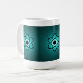 Atomische Tasse, Aquamarin Kaffeetasse (Vorderseite Links)