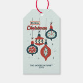 Atomische Weihnachtszeit Mitte des Jahrhunderts Geschenkanhänger (Vorderseite)