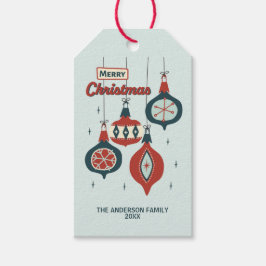 Atomische Weihnachtszeit Mitte des Jahrhunderts Geschenkanhänger