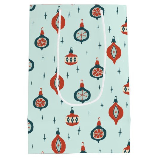 Atomische Weihnachtszeit Mitte des Jahrhunderts Mittlere Geschenktüte (Rückseite)