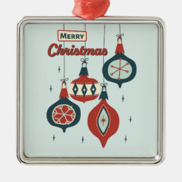 Atomische Weihnachtszeit Mitte des Jahrhunderts Ornament Aus Metall