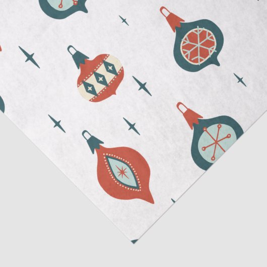 Atomische Weihnachtszeit Mitte des Jahrhunderts Seidenpapier (Detail)