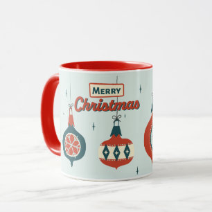 Atomische Weihnachtszeit Mitte des Jahrhunderts Tasse