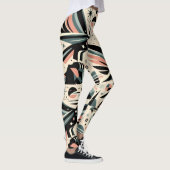 Atomischer Adler Collage geometrisches Muster Leggings (Rechts)