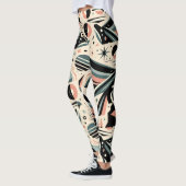 Atomischer Adler Collage geometrisches Muster Leggings (Links)