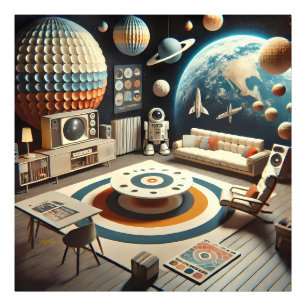 Atomischer futuristischer Weltraum-Kinder-Spielzim Fotodruck