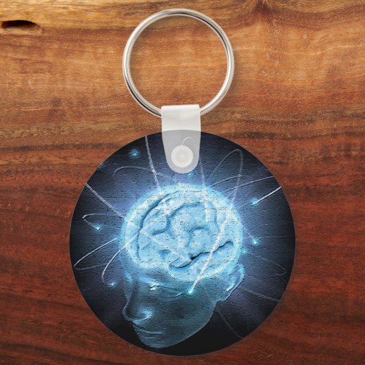 Atomisches Gehirn Schlüsselanhänger (Vorderseite)
