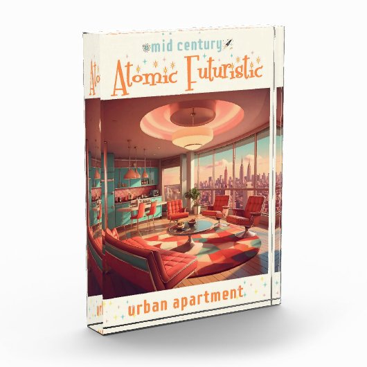 Atomistische futuristische Stadtwohnung Fotoblock (Links)