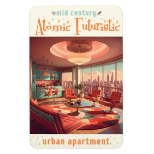Atomistische futuristische Stadtwohnung Magnet