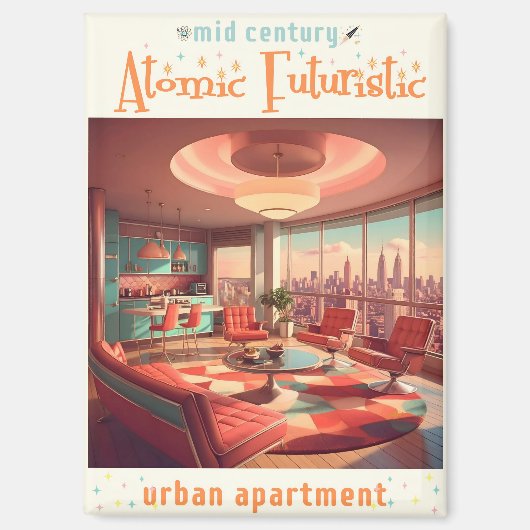 Atomistische futuristische Stadtwohnung Magnet (Vorderseite)